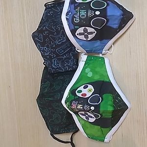 4 pack Kids game themed masks with wire in the nose